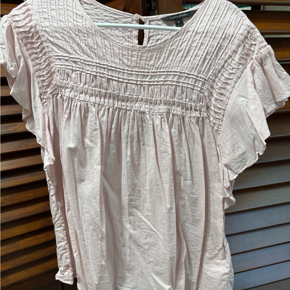 Women's Pink Ruffled Top